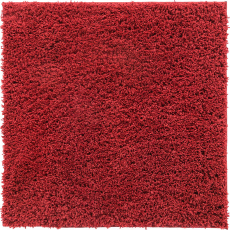 Cherry Red 3' 3 x 3' 3 Everyday Shag Square Area Rug Thick Soft Touch Fluffy & Plush Shaggy Pile 100% Polypropylene With Cotton Backing Durable  Carpet for Sale at Rug Engine