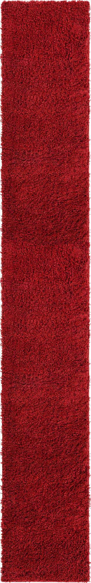 Cherry Red 2' 6 x 16' 5 Everyday Shag Runner Area Rug Thick Soft Touch Fluffy & Plush Shaggy Pile 100% Polypropylene With Cotton Backing Durable  Carpet for Sale at Rug Engine
