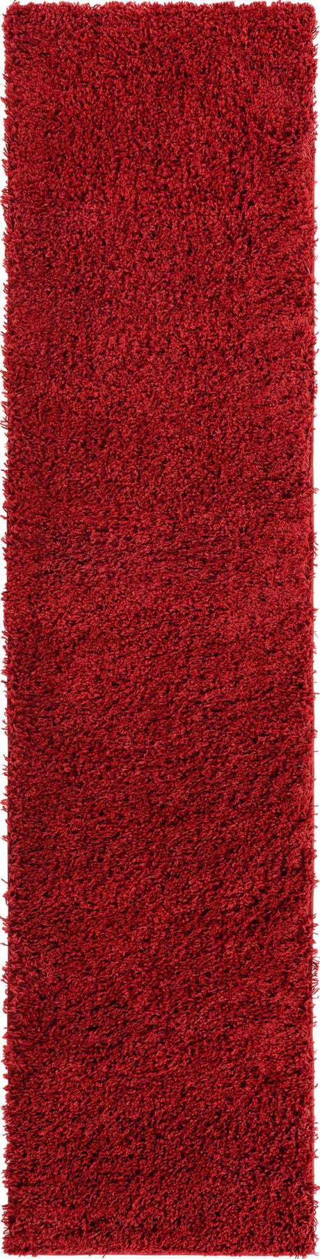 Cherry Red 2' 6 x 10' Everyday Shag Runner Area Rug Thick Soft Touch Fluffy & Plush Shaggy Pile 100% Polypropylene With Cotton Backing Durable  Carpet for Sale at Rug Engine