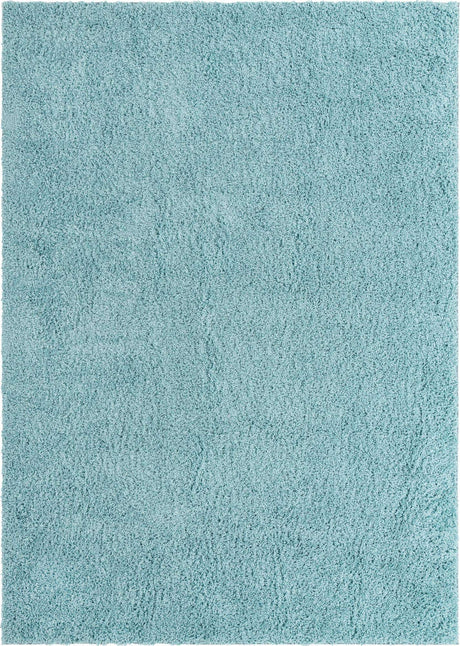 Turquoise 9' x 12' Everyday Shag Rectangle Area Rug Thick Soft Touch Fluffy & Plush Shaggy Pile 100% Polypropylene With Cotton Backing Durable  Carpet for Sale at Rug Engine