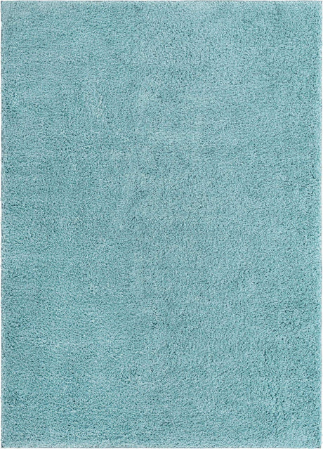 Turquoise 8' x 11' Everyday Shag Rectangle Area Rug Thick Soft Touch Fluffy & Plush Shaggy Pile 100% Polypropylene With Cotton Backing Durable  Carpet for Sale at Rug Engine