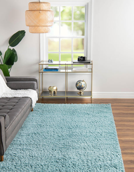 Turquoise 4' x 6' Everyday Shag Rectangle Area Rug Thick Soft Touch Fluffy & Plush Shaggy Pile 100% Polypropylene With Cotton Backing Durable  Carpet for Sale at Rug Engine