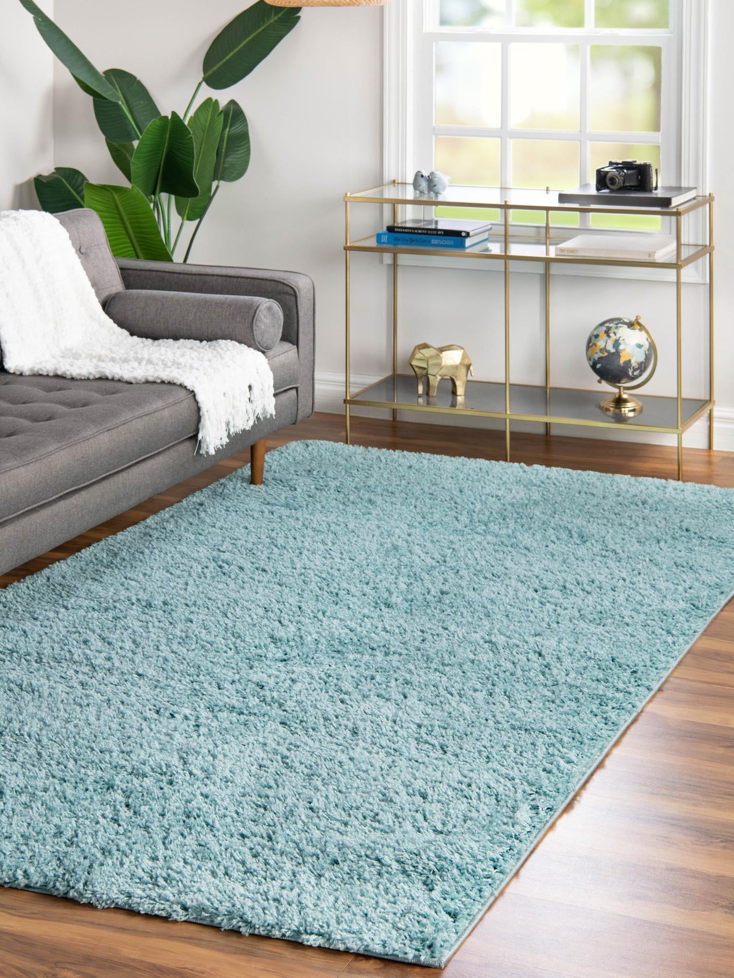 Turquoise 3' 3 x 5' 3 Everyday Shag Rectangle Area Rug Thick Soft Touch Fluffy & Plush Shaggy Pile 100% Polypropylene With Cotton Backing Durable  Carpet for Sale at Rug Engine