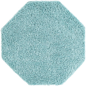 Turquoise 4' x 4' Everyday Shag Octagon Area Rug Thick Soft Touch Fluffy & Plush Shaggy Pile 100% Polypropylene With Cotton Backing Durable  Carpet for Sale at Rug Engine