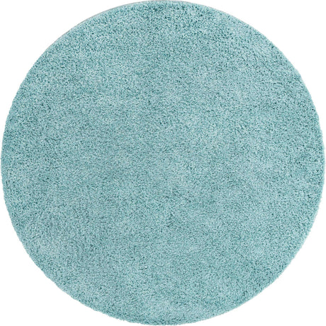 Turquoise 7' 10 x 7' 10 Everyday Shag Round Area Rug Thick Soft Touch Fluffy & Plush Shaggy Pile 100% Polypropylene With Cotton Backing Durable  Carpet for Sale at Rug Engine