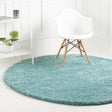 Turquoise 4' x 4' Everyday Shag Round Area Rug Thick Soft Touch Fluffy & Plush Shaggy Pile 100% Polypropylene With Cotton Backing Durable  Carpet for Sale at Rug Engine