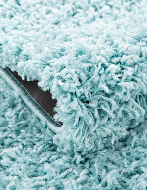 Turquoise 4' x 4' Everyday Shag Round Area Rug Thick Soft Touch Fluffy & Plush Shaggy Pile 100% Polypropylene With Cotton Backing Durable  Carpet for Sale at Rug Engine