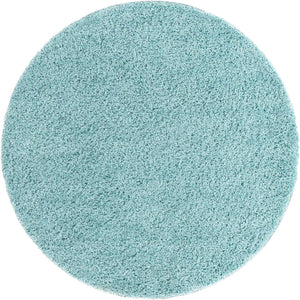 Turquoise 6' x 6' Everyday Shag Round Area Rug Thick Soft Touch Fluffy & Plush Shaggy Pile 100% Polypropylene With Cotton Backing Durable  Carpet for Sale at Rug Engine