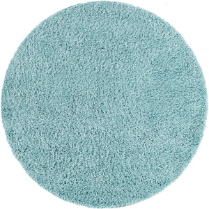 Turquoise 5' x 5' Everyday Shag Round Area Rug Thick Soft Touch Fluffy & Plush Shaggy Pile 100% Polypropylene With Cotton Backing Durable  Carpet for Sale at Rug Engine