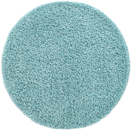 Turquoise 4' x 4' Everyday Shag Round Area Rug Thick Soft Touch Fluffy & Plush Shaggy Pile 100% Polypropylene With Cotton Backing Durable  Carpet for Sale at Rug Engine