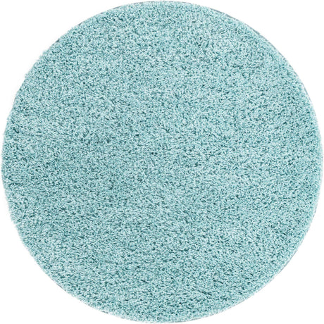 Turquoise 3' 3 x 3' 3 Everyday Shag Round Area Rug Thick Soft Touch Fluffy & Plush Shaggy Pile 100% Polypropylene With Cotton Backing Durable  Carpet for Sale at Rug Engine