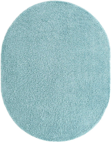 Turquoise 8' x 10' Everyday Shag Oval Area Rug Thick Soft Touch Fluffy & Plush Shaggy Pile 100% Polypropylene With Cotton Backing Durable  Carpet for Sale at Rug Engine