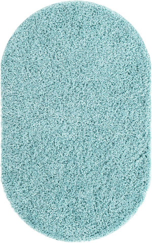Turquoise 3' 3 x 5' 3 Everyday Shag Oval Area Rug Thick Soft Touch Fluffy & Plush Shaggy Pile 100% Polypropylene With Cotton Backing Durable  Carpet for Sale at Rug Engine
