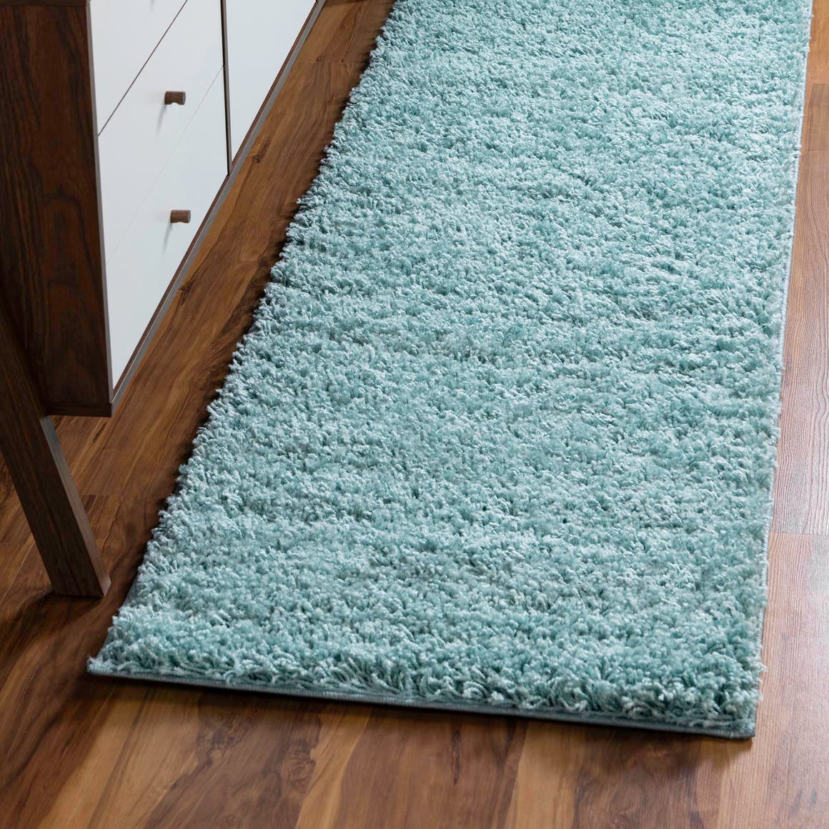 Turquoise 2' 6 x 16' 5 Everyday Shag Runner Area Rug Thick Soft Touch Fluffy & Plush Shaggy Pile 100% Polypropylene With Cotton Backing Durable  Carpet for Sale at Rug Engine