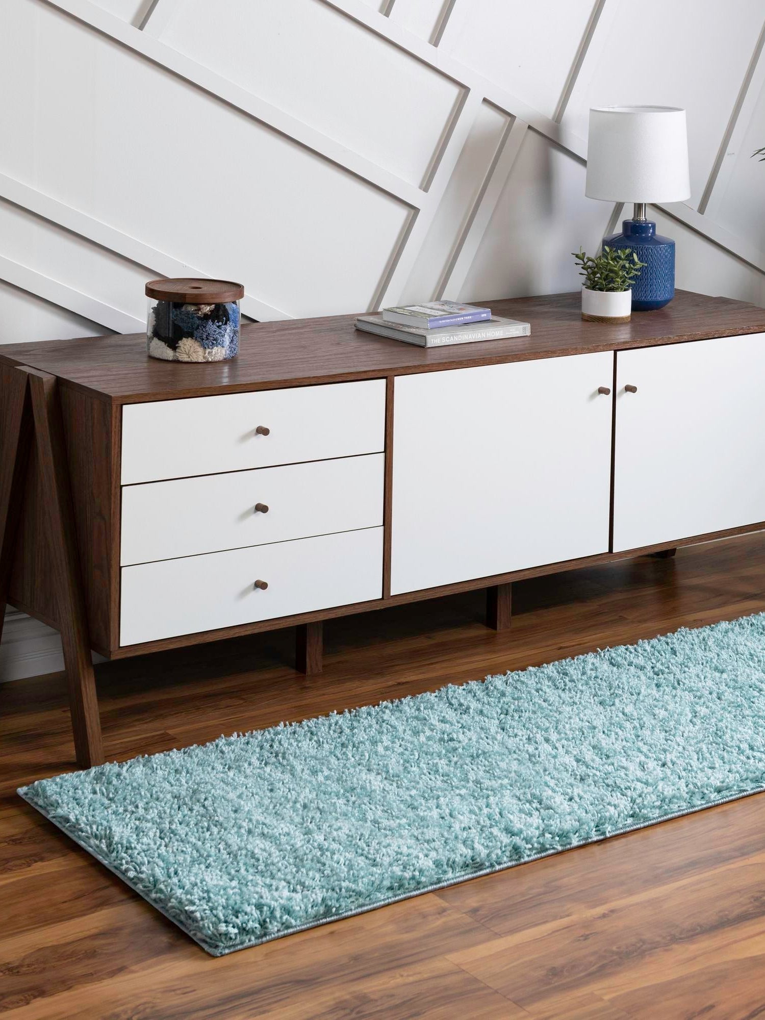 Turquoise 2' 6 x 10' Everyday Shag Runner Area Rug Thick Soft Touch Fluffy & Plush Shaggy Pile 100% Polypropylene With Cotton Backing Durable  Carpet for Sale at Rug Engine