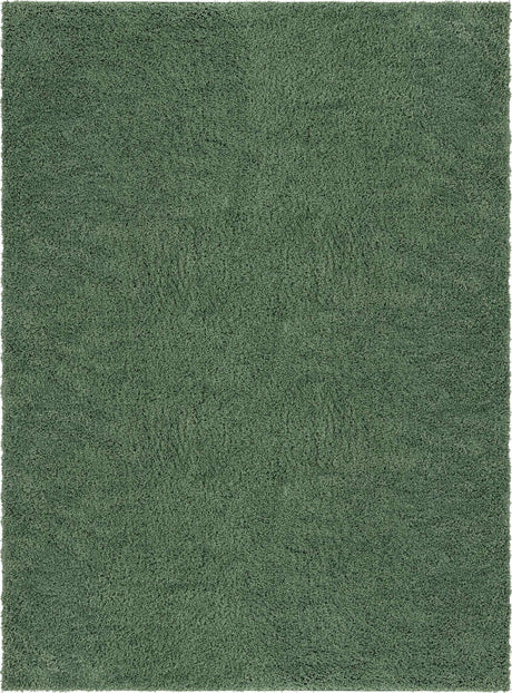 Green 9' x 12' Everyday Shag Rectangle Area Rug Thick Soft Touch Fluffy & Plush Shaggy Pile 100% Polypropylene With Cotton Backing Durable  Carpet for Sale at Rug Engine