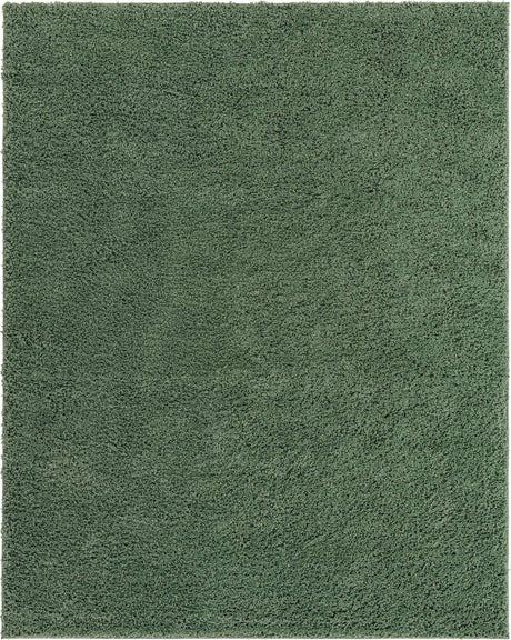 Green 8' x 11' Everyday Shag Rectangle Area Rug Thick Soft Touch Fluffy & Plush Shaggy Pile 100% Polypropylene With Cotton Backing Durable  Carpet for Sale at Rug Engine
