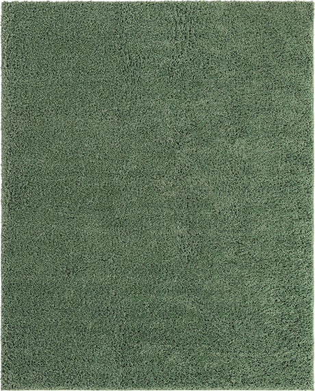 Green 8' x 10' Everyday Shag Rectangle Area Rug Thick Soft Touch Fluffy & Plush Shaggy Pile 100% Polypropylene With Cotton Backing Durable  Carpet for Sale at Rug Engine