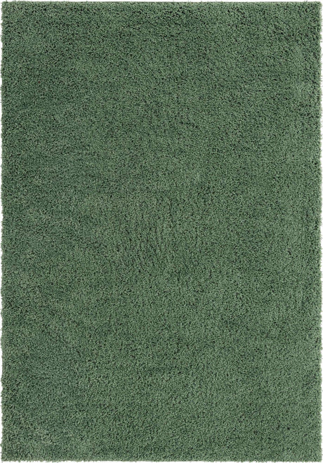 Green 7' x 10' Everyday Shag Rectangle Area Rug Thick Soft Touch Fluffy & Plush Shaggy Pile 100% Polypropylene With Cotton Backing Durable  Carpet for Sale at Rug Engine