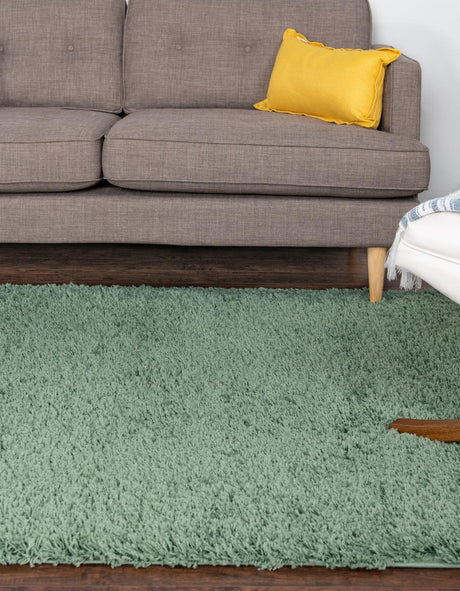 Green 3' 3 x 5' 3 Everyday Shag Rectangle Area Rug Thick Soft Touch Fluffy & Plush Shaggy Pile 100% Polypropylene With Cotton Backing Durable  Carpet for Sale at Rug Engine