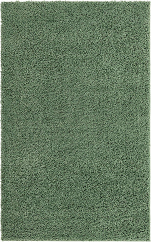 Green 5' x 8' Everyday Shag Rectangle Area Rug Thick Soft Touch Fluffy & Plush Shaggy Pile 100% Polypropylene With Cotton Backing Durable  Carpet for Sale at Rug Engine
