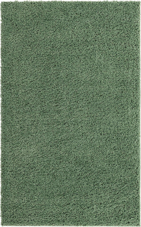 Green 5' x 8' Everyday Shag Rectangle Area Rug Thick Soft Touch Fluffy & Plush Shaggy Pile 100% Polypropylene With Cotton Backing Durable  Carpet for Sale at Rug Engine