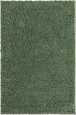 Green 4' x 6' Everyday Shag Rectangle Area Rug Thick Soft Touch Fluffy & Plush Shaggy Pile 100% Polypropylene With Cotton Backing Durable  Carpet for Sale at Rug Engine
