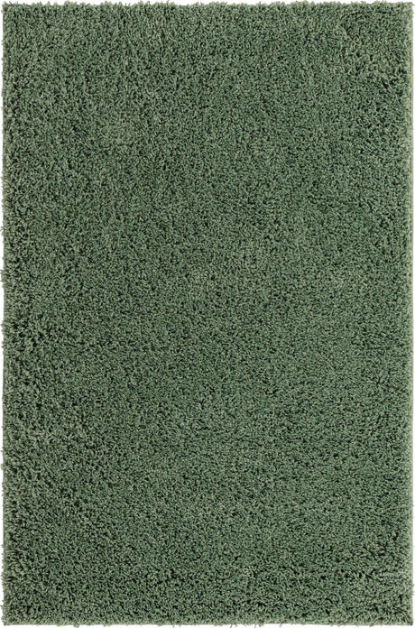 Green 4' x 6' Everyday Shag Rectangle Area Rug Thick Soft Touch Fluffy & Plush Shaggy Pile 100% Polypropylene With Cotton Backing Durable  Carpet for Sale at Rug Engine