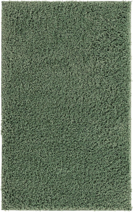 Green 3' 3 x 5' 3 Everyday Shag Rectangle Area Rug Thick Soft Touch Fluffy & Plush Shaggy Pile 100% Polypropylene With Cotton Backing Durable  Carpet for Sale at Rug Engine