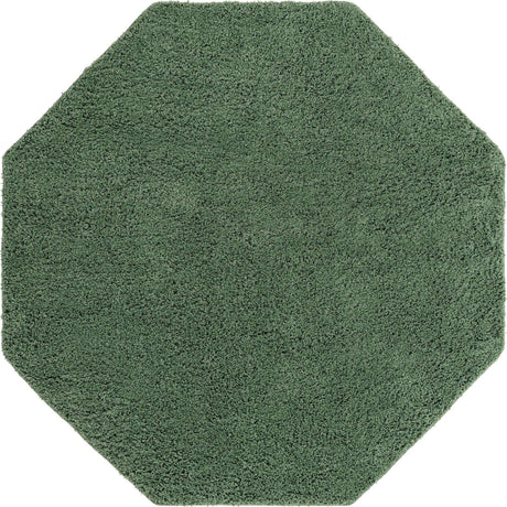 Green 7' 10 x 7' 10 Everyday Shag Octagon Area Rug Thick Soft Touch Fluffy & Plush Shaggy Pile 100% Polypropylene With Cotton Backing Durable  Carpet for Sale at Rug Engine