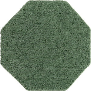 Green 6' x 6' Everyday Shag Octagon Area Rug Thick Soft Touch Fluffy & Plush Shaggy Pile 100% Polypropylene With Cotton Backing Durable  Carpet for Sale at Rug Engine