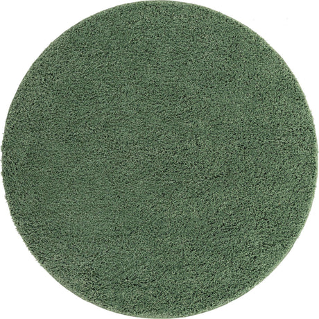 Green 10' 2 x 10' 2 Everyday Shag Round Area Rug Thick Soft Touch Fluffy & Plush Shaggy Pile 100% Polypropylene With Cotton Backing Durable  Carpet for Sale at Rug Engine