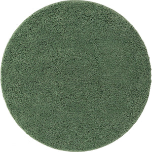 Green 7' 10 x 7' 10 Everyday Shag Round Area Rug Thick Soft Touch Fluffy & Plush Shaggy Pile 100% Polypropylene With Cotton Backing Durable  Carpet for Sale at Rug Engine