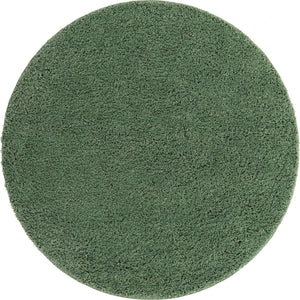 Green 7' x 7' Everyday Shag Round Area Rug Thick Soft Touch Fluffy & Plush Shaggy Pile 100% Polypropylene With Cotton Backing Durable  Carpet for Sale at Rug Engine