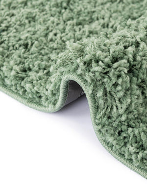 Green 7' 10 x 7' 10 Everyday Shag Round Area Rug Thick Soft Touch Fluffy & Plush Shaggy Pile 100% Polypropylene With Cotton Backing Durable  Carpet for Sale at Rug Engine