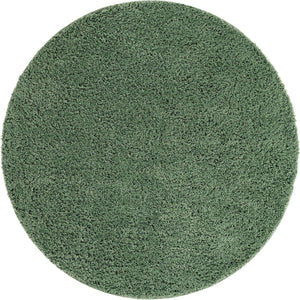 Green 6' x 6' Everyday Shag Round Area Rug Thick Soft Touch Fluffy & Plush Shaggy Pile 100% Polypropylene With Cotton Backing Durable  Carpet for Sale at Rug Engine