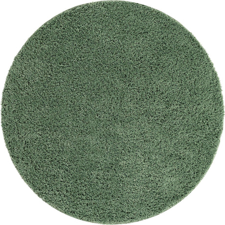 Green 6' x 6' Everyday Shag Round Area Rug Thick Soft Touch Fluffy & Plush Shaggy Pile 100% Polypropylene With Cotton Backing Durable  Carpet for Sale at Rug Engine