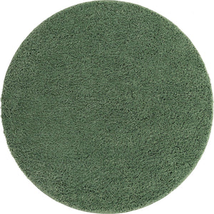 Green 5' x 5' Everyday Shag Round Area Rug Thick Soft Touch Fluffy & Plush Shaggy Pile 100% Polypropylene With Cotton Backing Durable  Carpet for Sale at Rug Engine