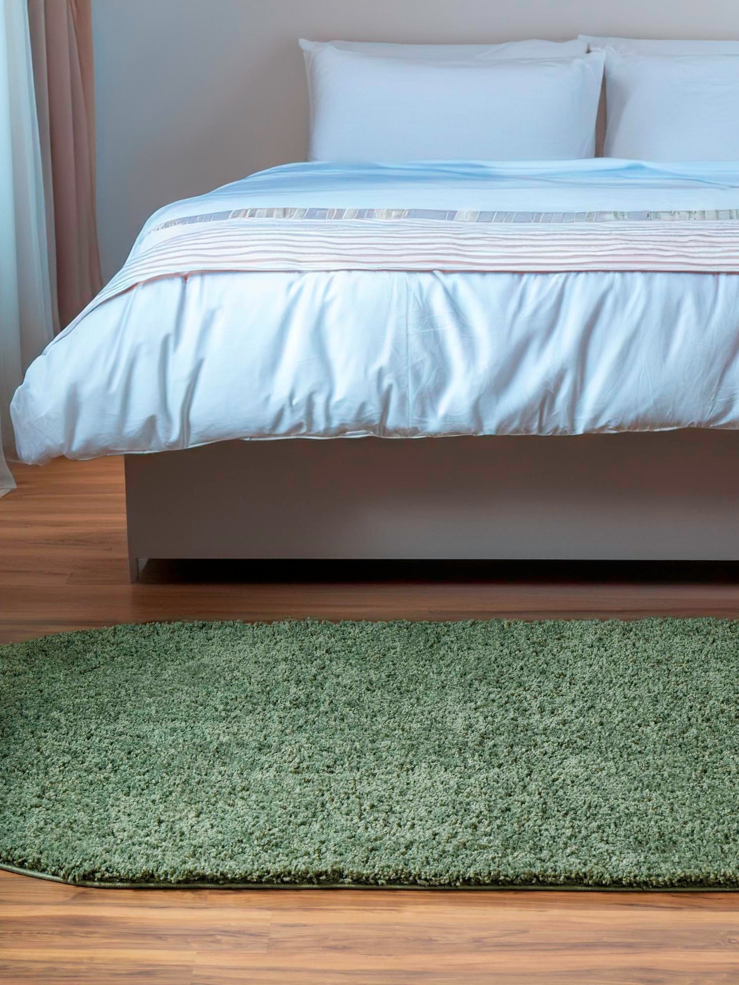 Green 3' 3 x 5' 3 Everyday Shag Oval Area Rug Thick Soft Touch Fluffy & Plush Shaggy Pile 100% Polypropylene With Cotton Backing Durable  Carpet for Sale at Rug Engine
