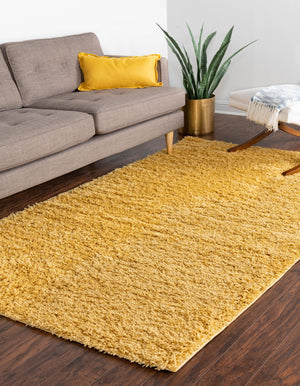 Yellow 3' 3 x 5' 3 Everyday Shag Rectangle Area Rug Thick Soft Touch Fluffy & Plush Shaggy Pile 100% Polypropylene With Cotton Backing Durable  Carpet for Sale at Rug Engine