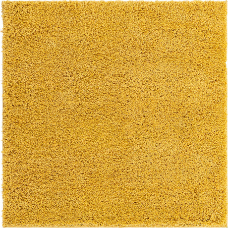 Yellow 5' x 5' Everyday Shag Square Area Rug Thick Soft Touch Fluffy & Plush Shaggy Pile 100% Polypropylene With Cotton Backing Durable  Carpet for Sale at Rug Engine