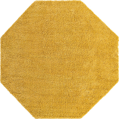 Yellow 7' 10 x 7' 10 Everyday Shag Octagon Area Rug Thick Soft Touch Fluffy & Plush Shaggy Pile 100% Polypropylene With Cotton Backing Durable  Carpet for Sale at Rug Engine
