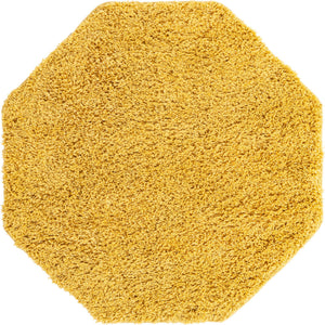 Yellow 4' x 4' Everyday Shag Octagon Area Rug Thick Soft Touch Fluffy & Plush Shaggy Pile 100% Polypropylene With Cotton Backing Durable  Carpet for Sale at Rug Engine