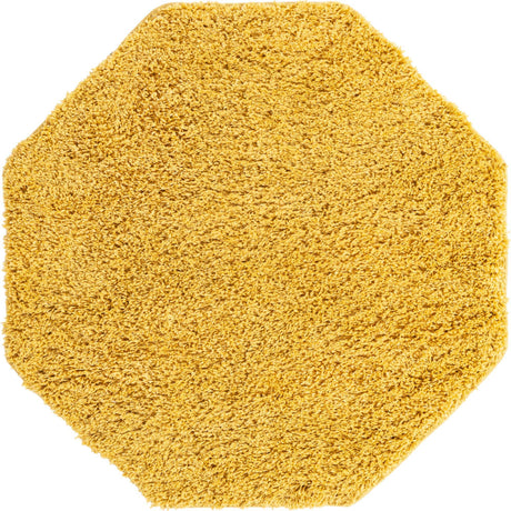 Yellow 4' x 4' Everyday Shag Octagon Area Rug Thick Soft Touch Fluffy & Plush Shaggy Pile 100% Polypropylene With Cotton Backing Durable  Carpet for Sale at Rug Engine