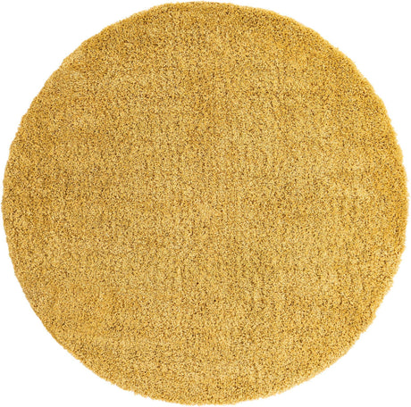Yellow 7' x 7' Everyday Shag Round Area Rug Thick Soft Touch Fluffy & Plush Shaggy Pile 100% Polypropylene With Cotton Backing Durable  Carpet for Sale at Rug Engine