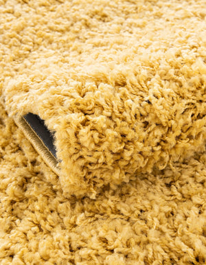 Yellow 5' x 5' Everyday Shag Round Area Rug Thick Soft Touch Fluffy & Plush Shaggy Pile 100% Polypropylene With Cotton Backing Durable  Carpet for Sale at Rug Engine