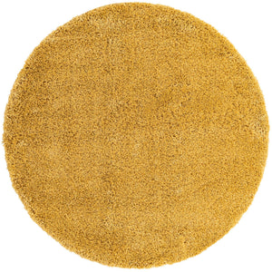 Yellow 6' x 6' Everyday Shag Round Area Rug Thick Soft Touch Fluffy & Plush Shaggy Pile 100% Polypropylene With Cotton Backing Durable  Carpet for Sale at Rug Engine