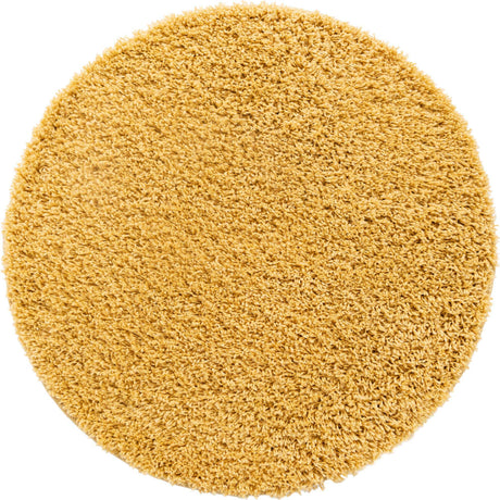 Yellow 3' 3 x 3' 3 Everyday Shag Round Area Rug Thick Soft Touch Fluffy & Plush Shaggy Pile 100% Polypropylene With Cotton Backing Durable  Carpet for Sale at Rug Engine