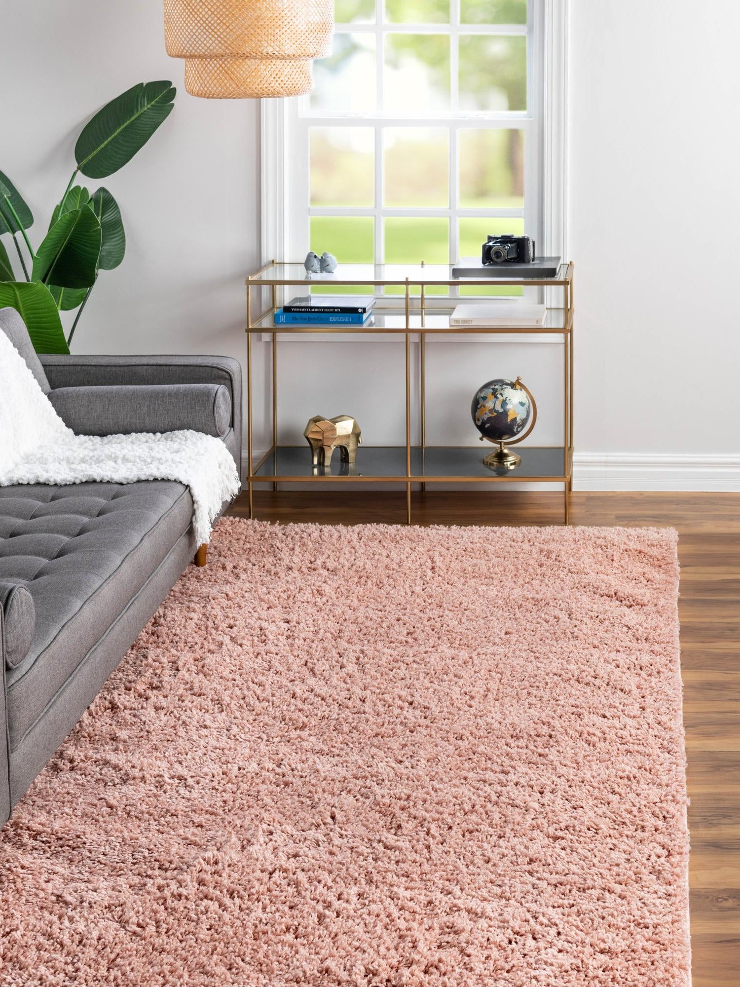 Rose Pink 7' x 10' Everyday Shag Rectangle Area Rug Thick Soft Touch Fluffy & Plush Shaggy Pile 100% Polypropylene With Cotton Backing Durable  Carpet for Sale at Rug Engine