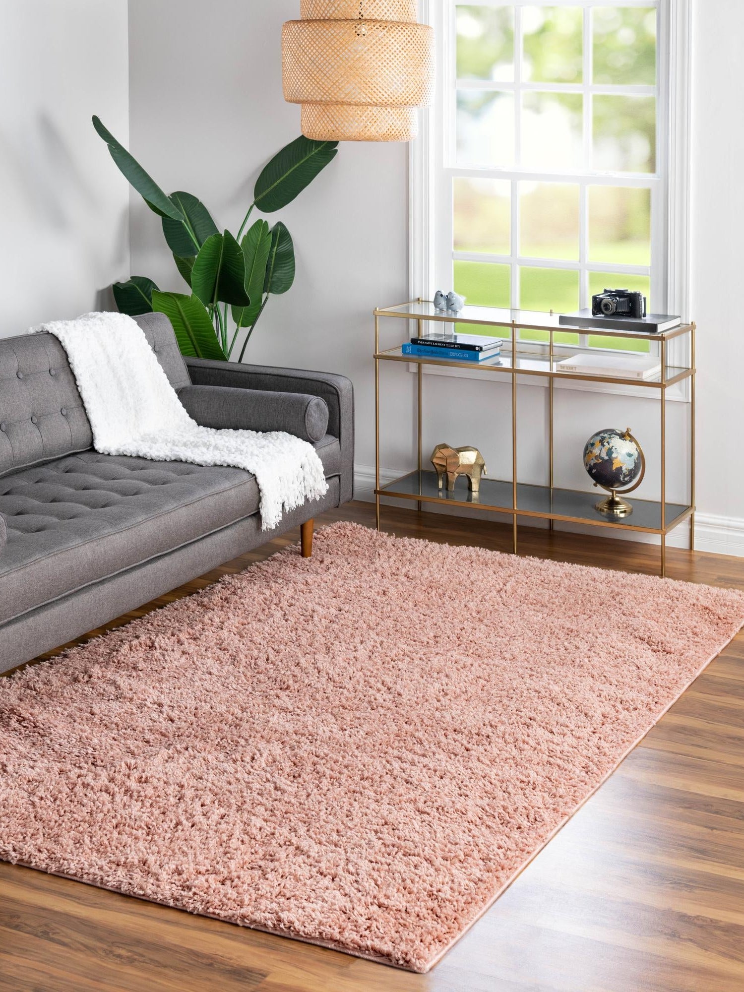 Rose Pink 10' x 13' Everyday Shag Rectangle Area Rug Thick Soft Touch Fluffy & Plush Shaggy Pile 100% Polypropylene With Cotton Backing Durable  Carpet for Sale at Rug Engine